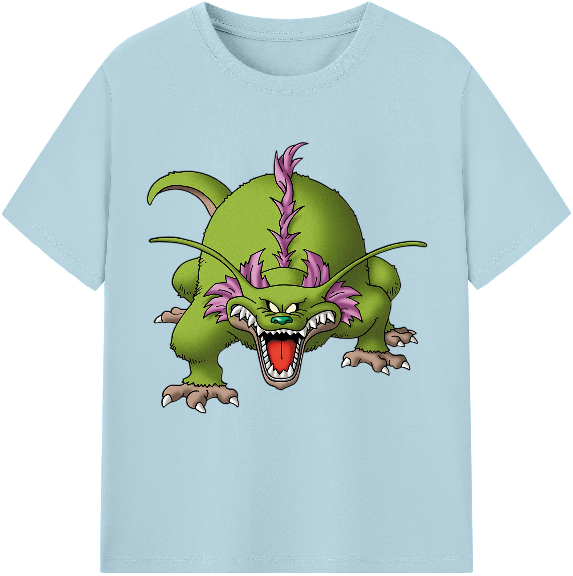 （画像用） ドラゴンクエスト Doragon Kuesuto Dragon Quest 綿100％半袖Tシャツ（フロントプリント）